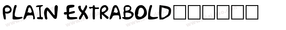 Plain Extrabold字体转换